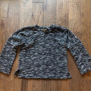 Madewell Black and White Textured Sweater